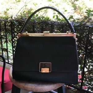 DUNE London Vegan Leather Satchel black